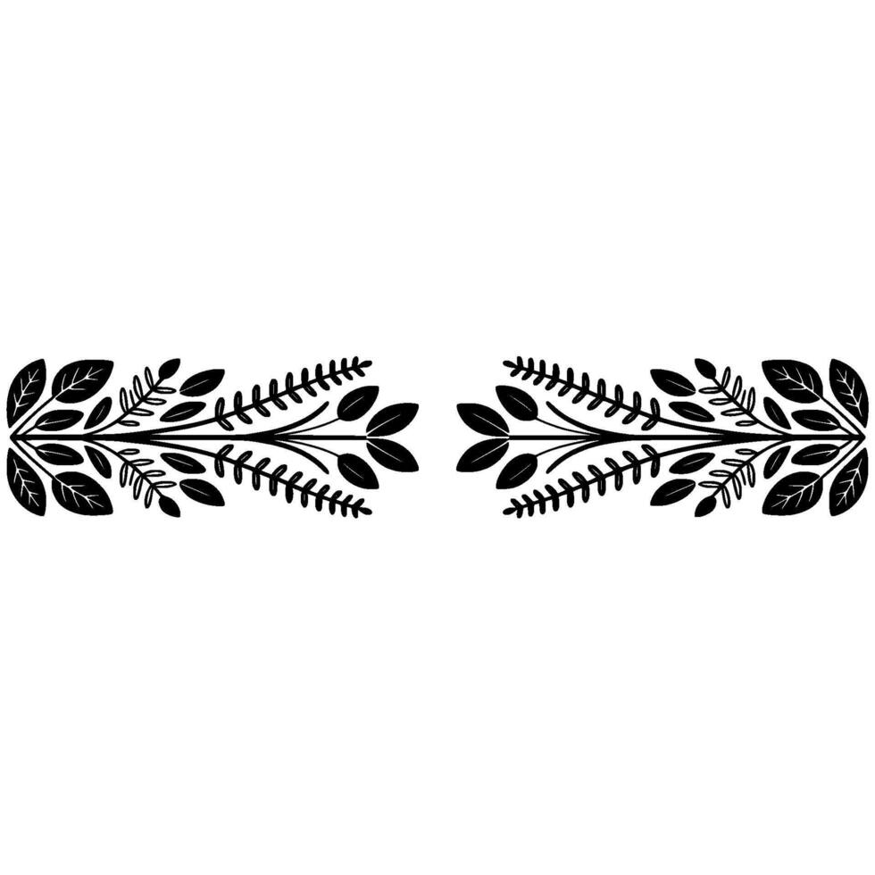 Elegant Botanical Divider, Minimalist, Foliage vector