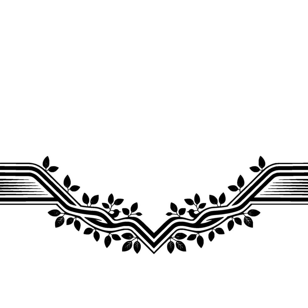Minimalist Branch Border, Elegant Element vector