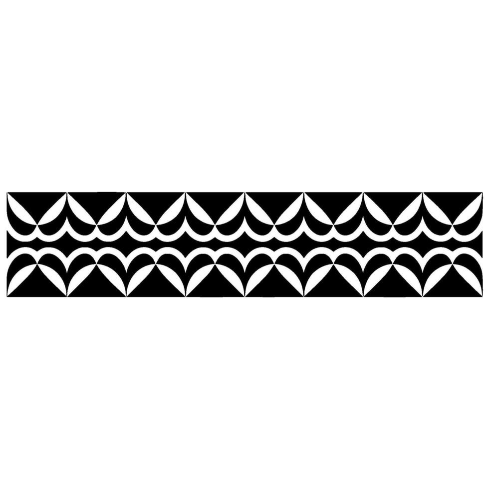Geometric Wave Border, Minimalist, Symmetry vector