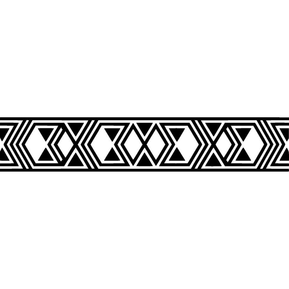 Geometric Deco Border, Monochromatic Pattern vector