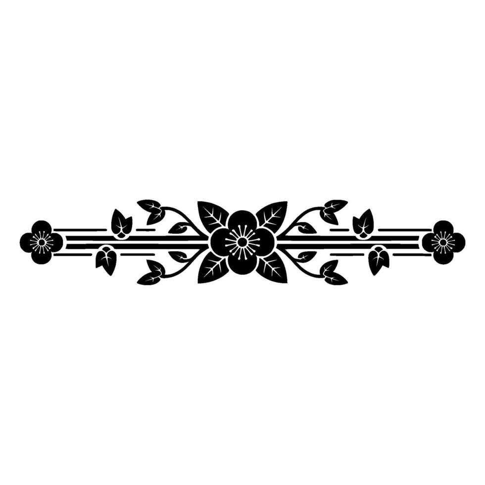 Elegant Floral Border, Vintage , Decorative Element, alternate version 240 vector