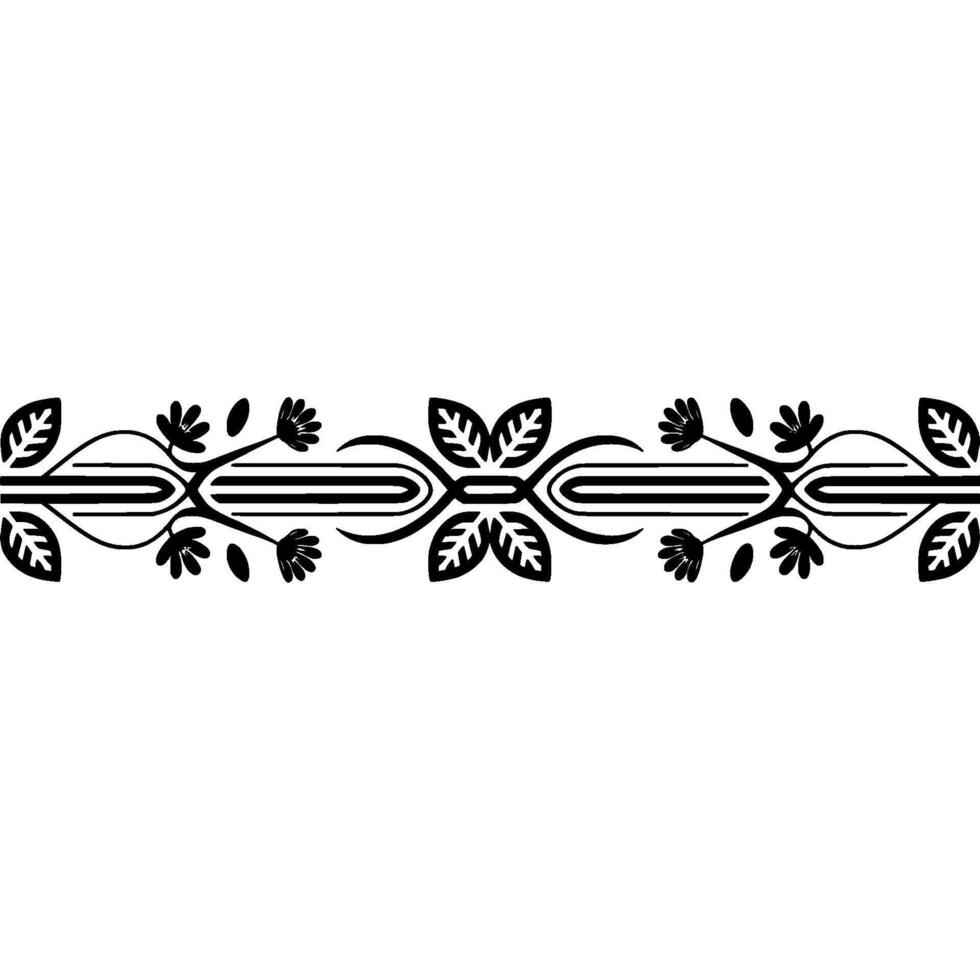 Elegant Botanical Border, Vintage Style, alternate version 12 vector