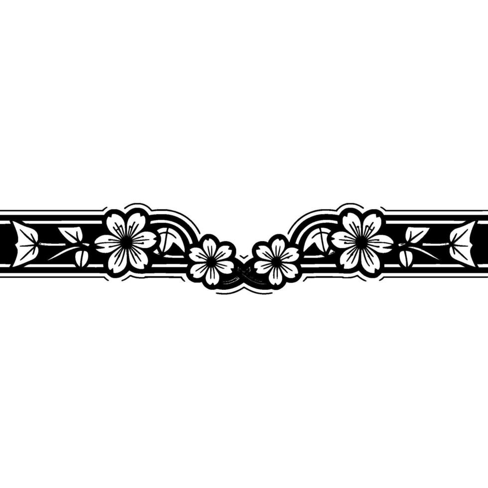 Floral Border, Art Nouveau Detail, Decorative Element vector