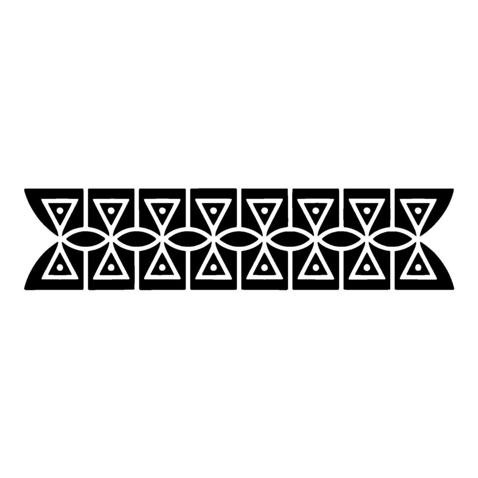 Geometric Tribal Border, Minimalist, alternate version 11 vector