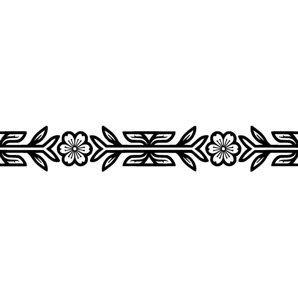 Elegant Floral Border, Vintage Style, Decorative Element, alternate version 20 vector