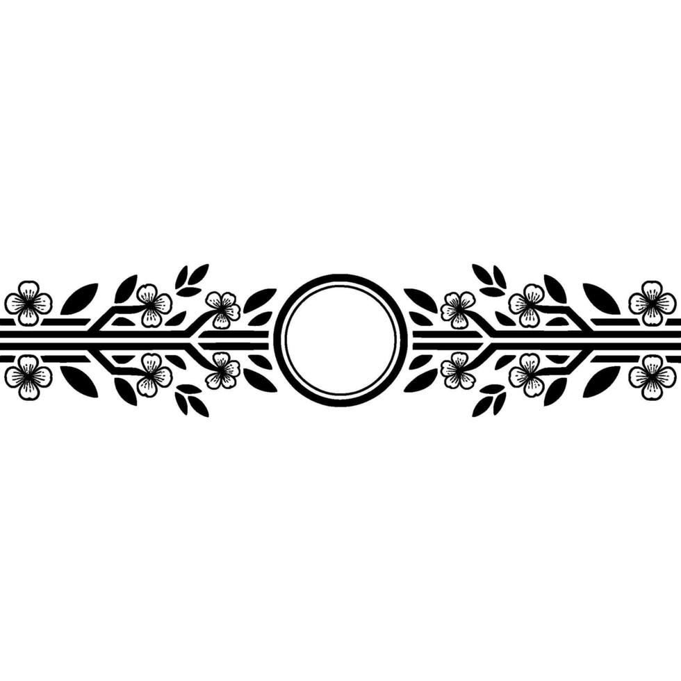 Elegant Floral Border, Vintage Element, alternate version 39 vector