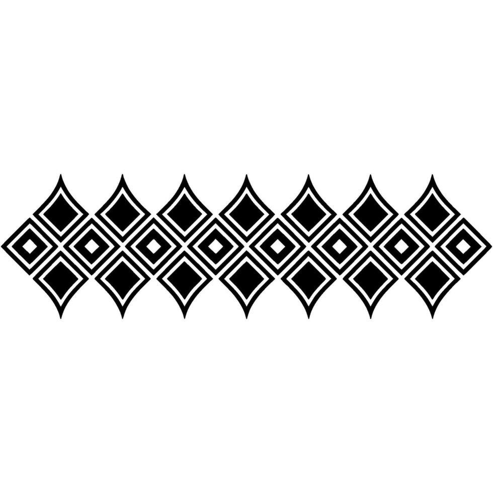 Geometric Diamond Border, Art Deco Style, Pattern vector