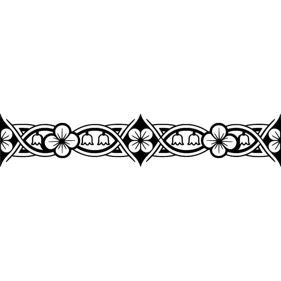 Intricate Celtic Border, Vintage Ornamentation - Linear vector