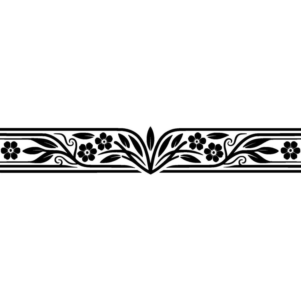 Elegant Floral Border, Vintage , Decorative Element, alternate version 248 vector