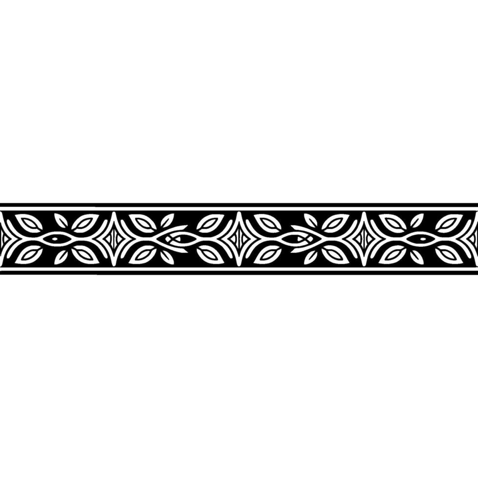 Elegant Botanical Border, Vintage Style, alternate version 14 vector