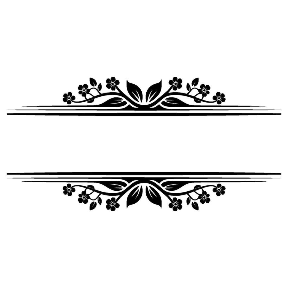 Elegant Floral Divider, Vintage , Minimalist Layout, Ornate vector