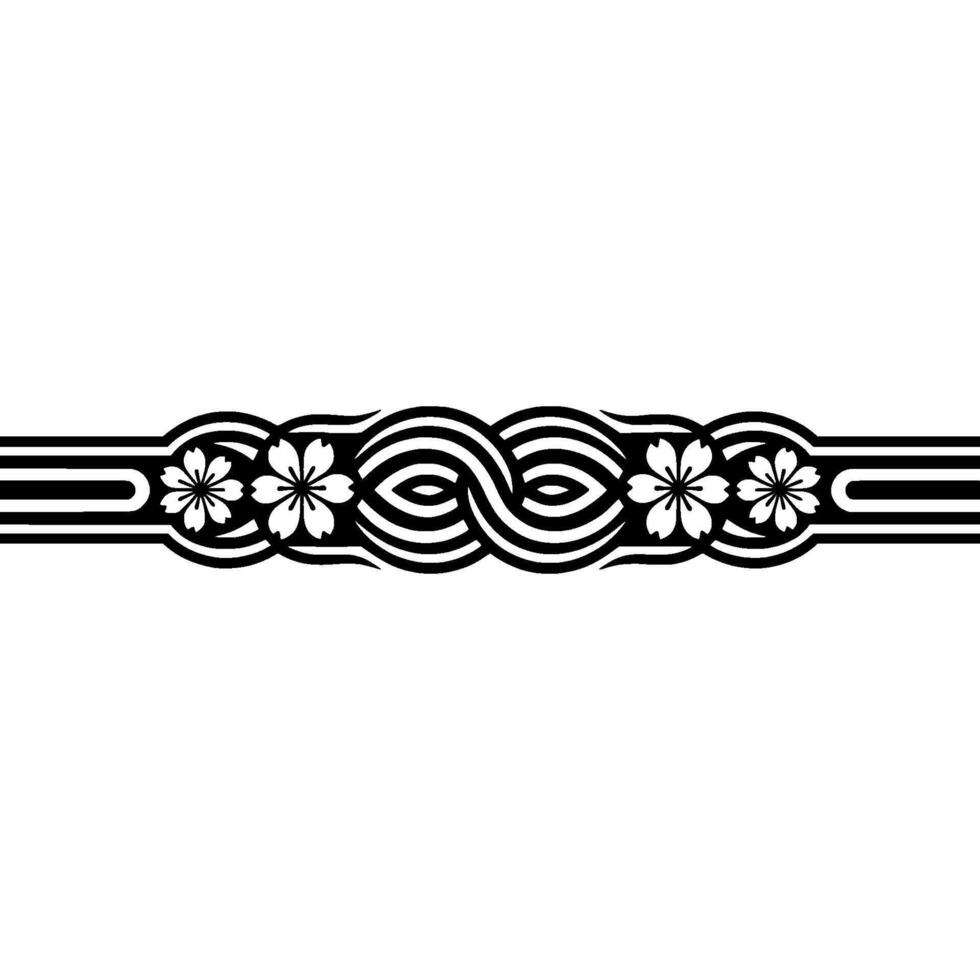 Elegant Celtic Floral Border, Vintage, Ornament vector