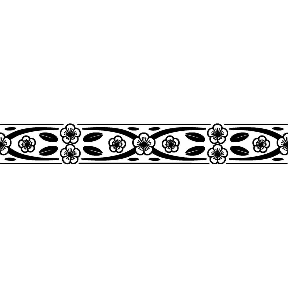 Elegant Floral Border, Vintage , Decorative Element, alternate version 251 vector