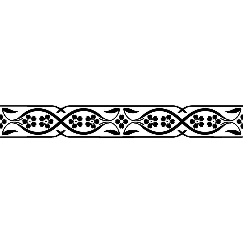 Elegant Floral Border, Vintage , Decorative Element, alternate version 253 vector