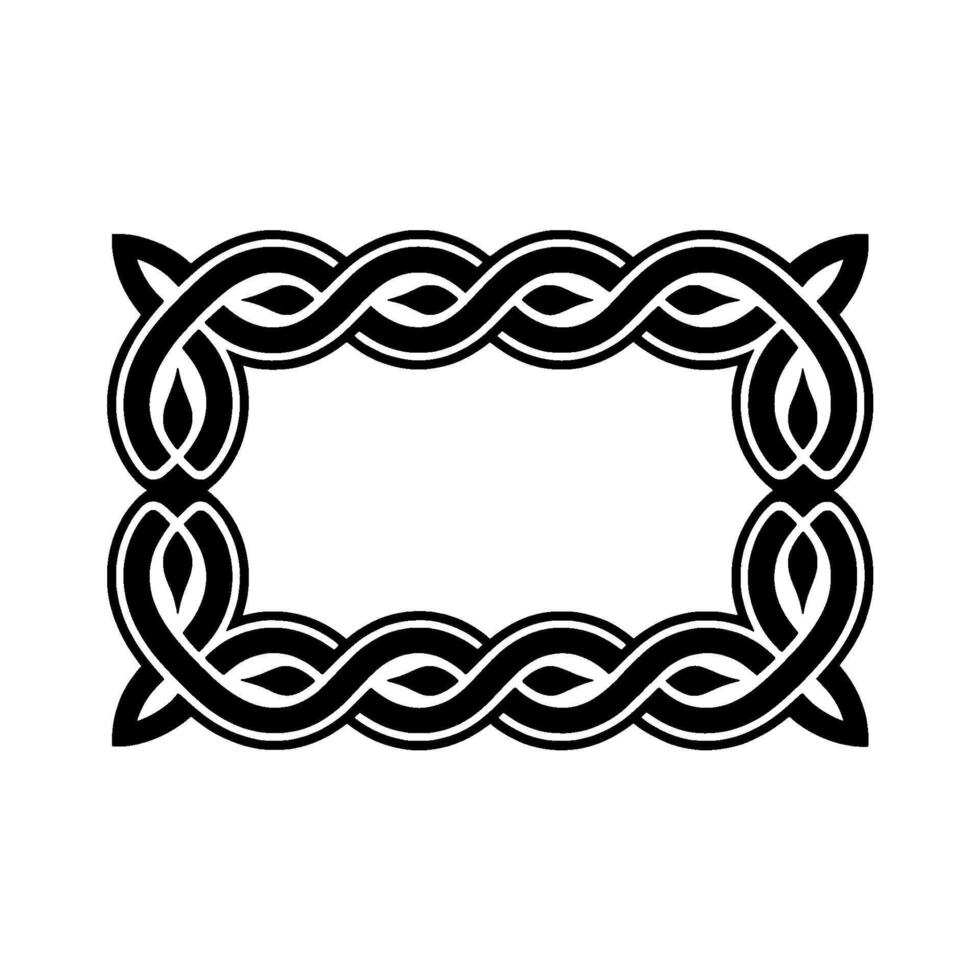 Intricate Celtic Knot Border, Vintage, Ornament vector