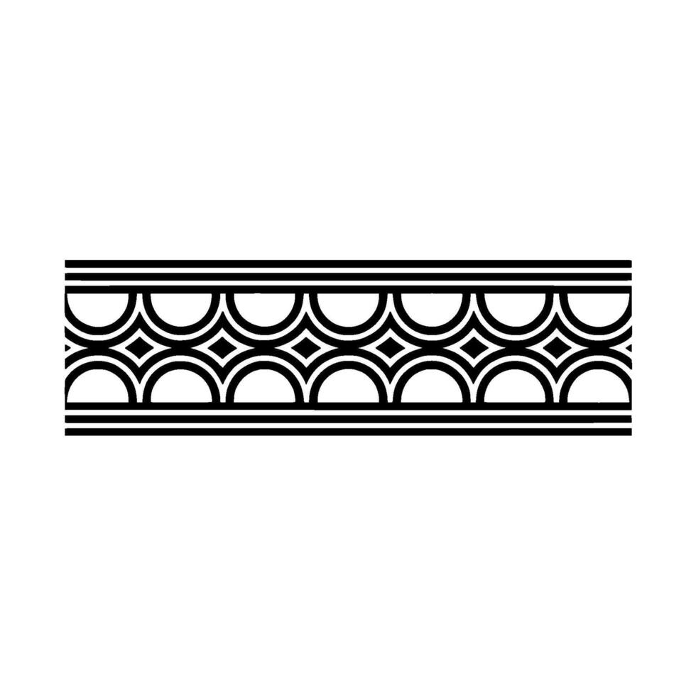 Geometric Deco Border, Minimalist , Subtle Texture - Pattern vector