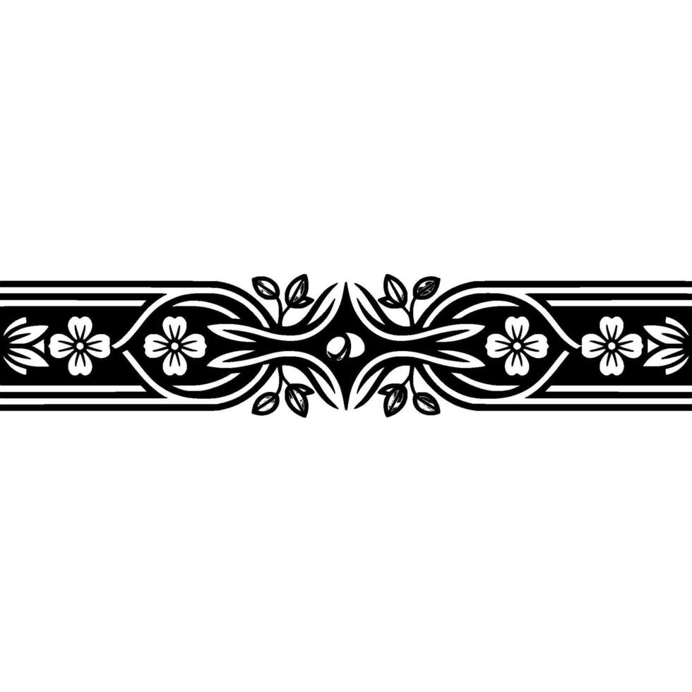 Elegant Floral Border, Vintage , Decorative Element, alternate version 255 vector