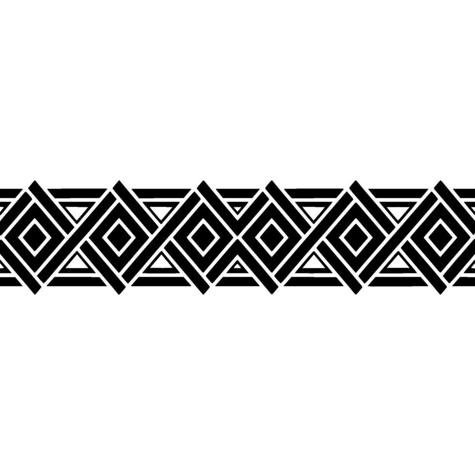 Geometric Deco Border, Black White Pattern, Geometry vector