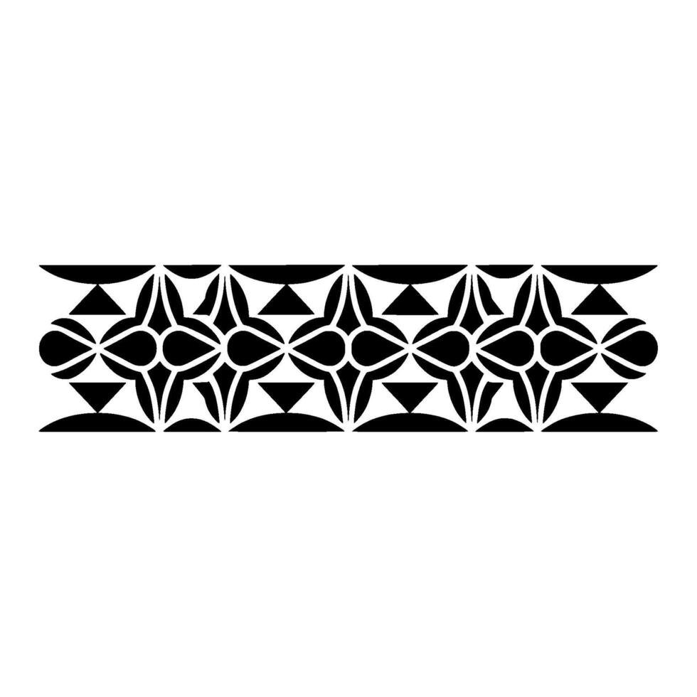 Geometric Tribal Border, Minimalist, alternate version 12 vector
