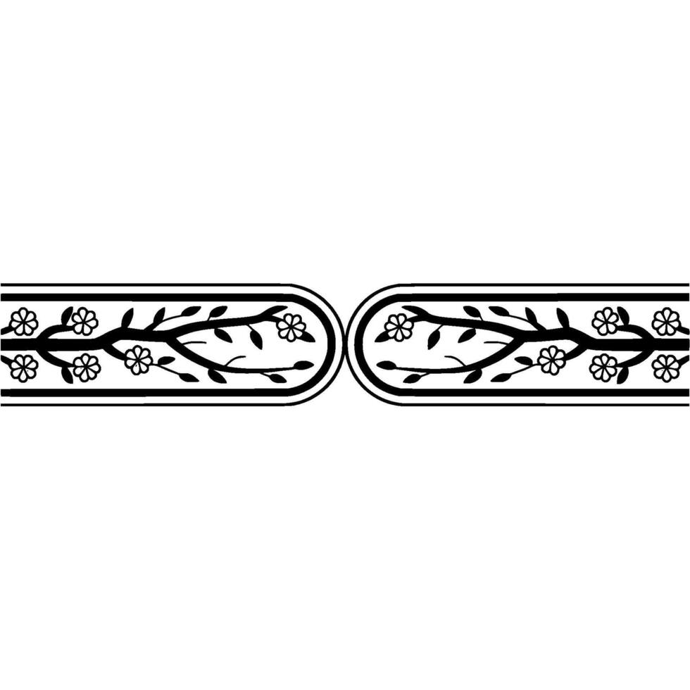 Elegant Floral Border, Vintage , Decorative Element, alternate version 259 vector
