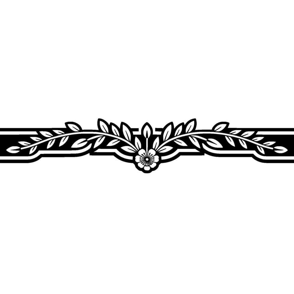 Elegant Floral Border, Vintage Element, alternate version 41 vector