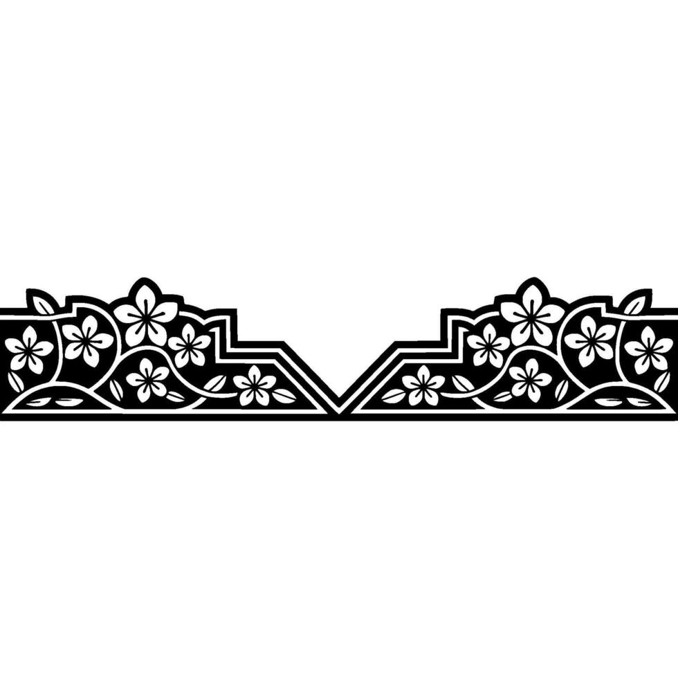 Elegant Floral Border, Vintage , Decorative Element, alternate version 260 vector
