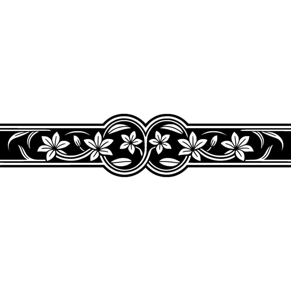 Elegant Floral Border, Vintage , Decorative Element, alternate version 264 vector