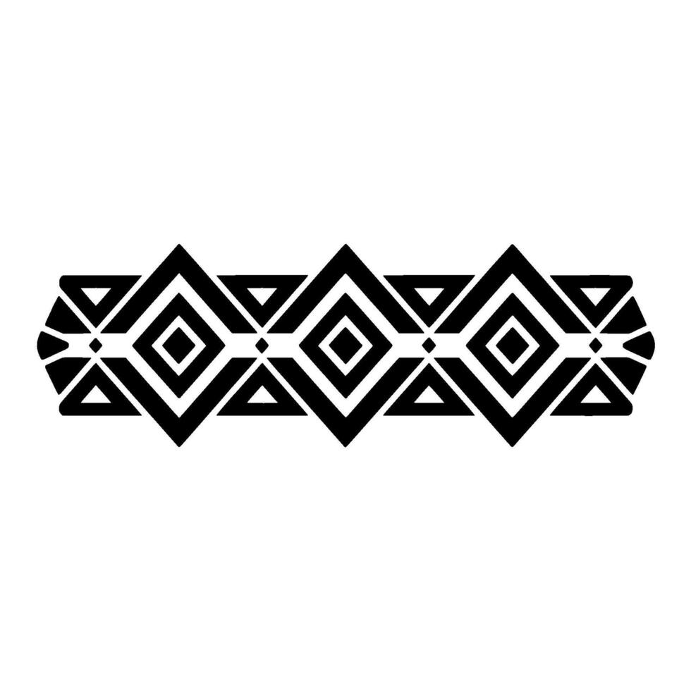 Geometric Tribal Border, Minimalist, alternate version 14 vector