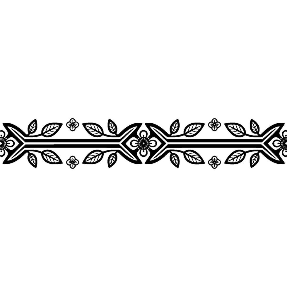 Elegant Botanical Border, Vintage Style - Divider vector