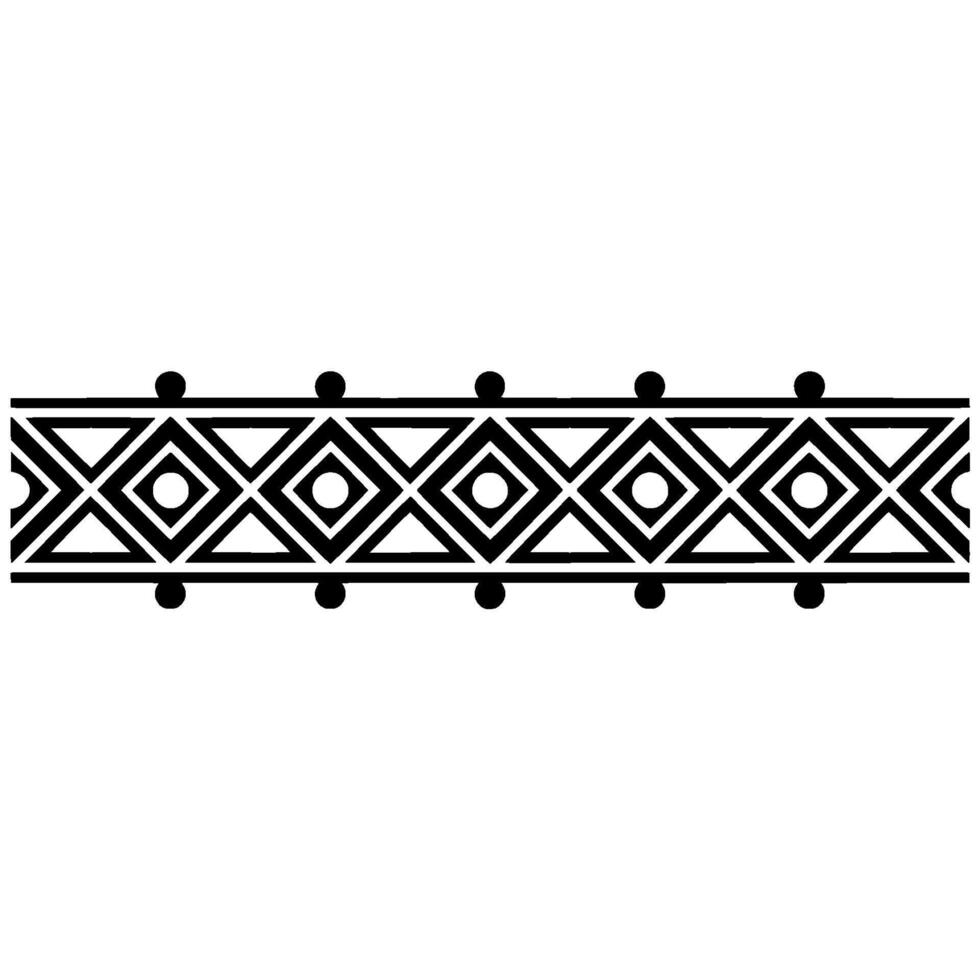 Geometric Deco Border, Minimalist Pattern - Ornament vector