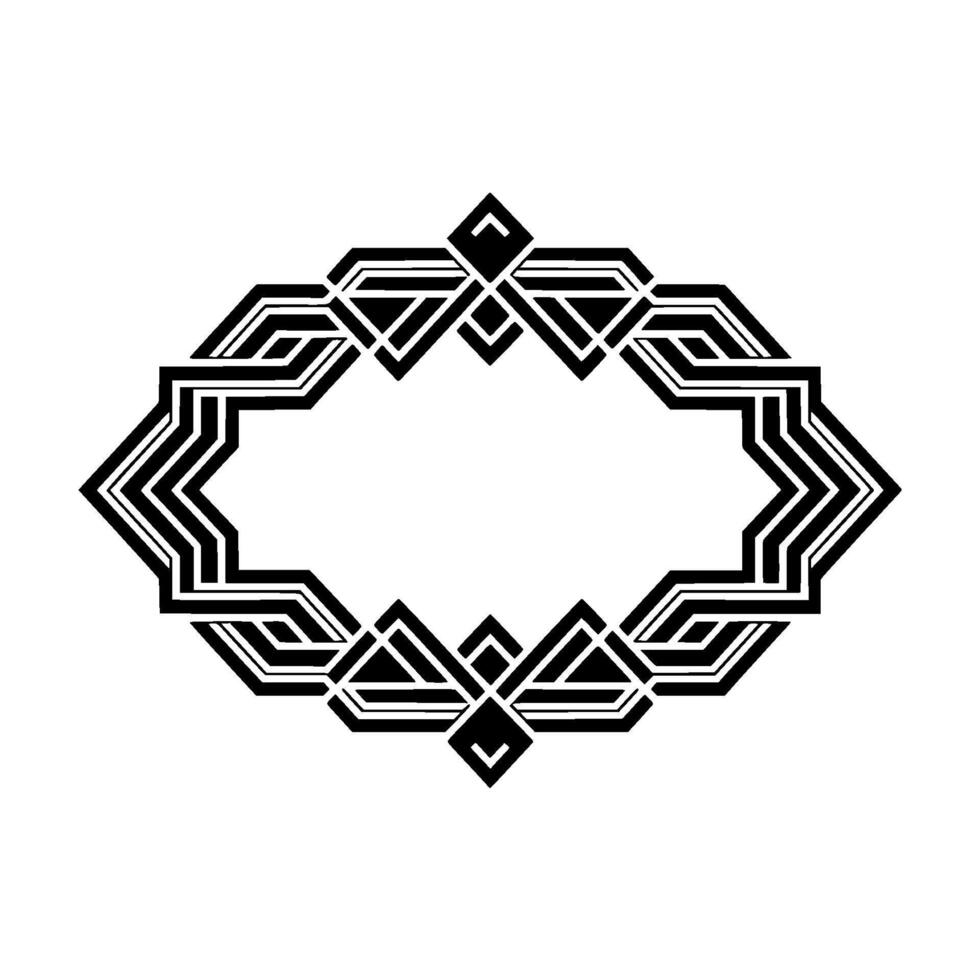 Geometric Deco Frame, Minimalist , Elegant Border - Abstract vector