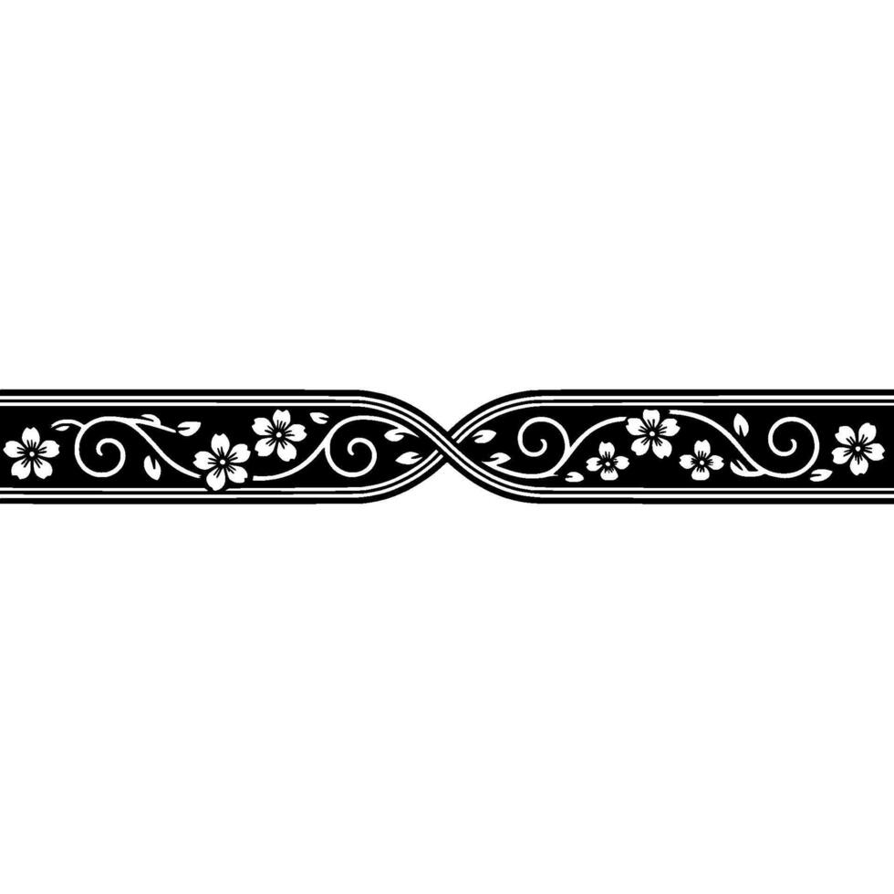 Elegant Floral Border, Vintage , Decorative Element, alternate version 267 vector