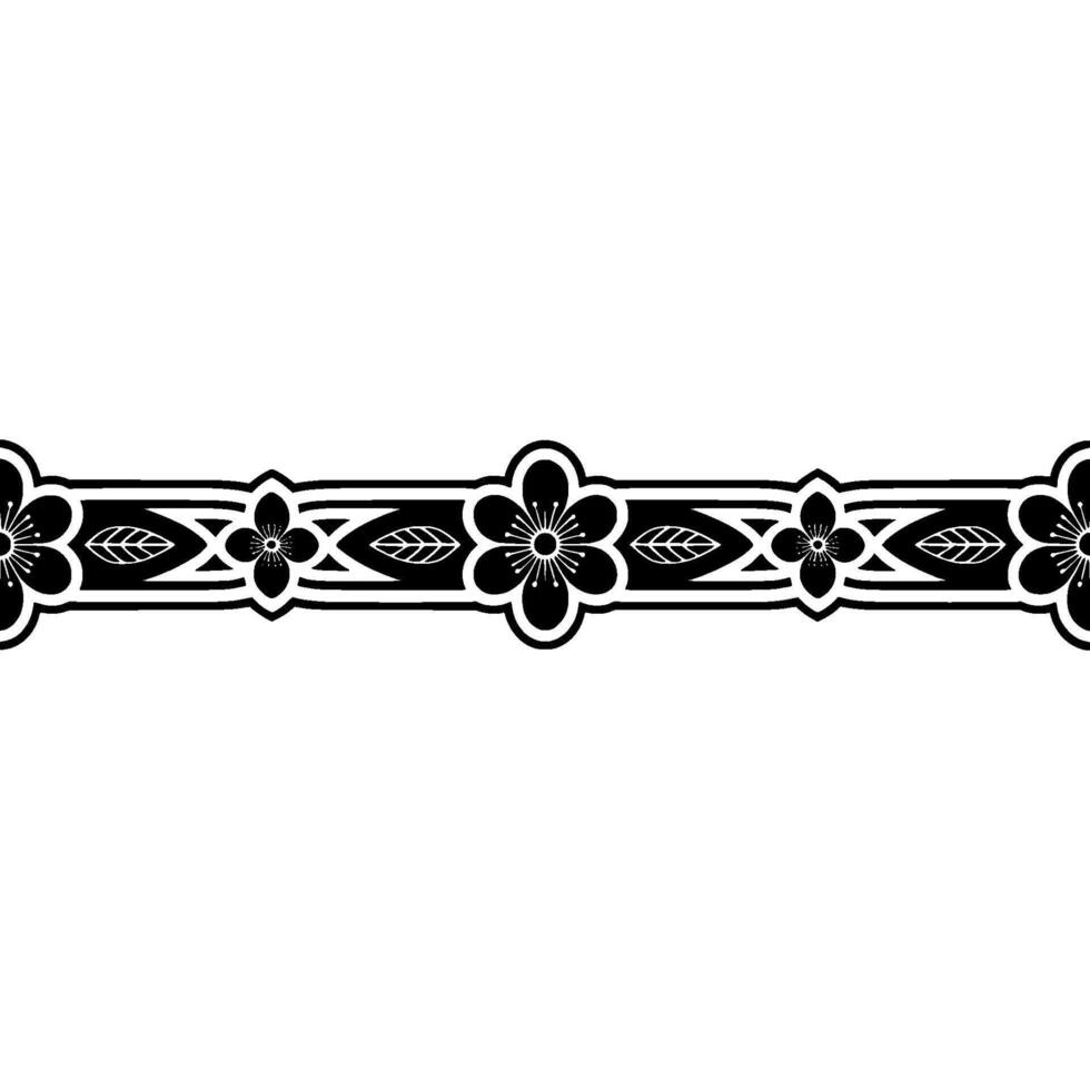 Elegant Floral Border, Vintage Style, Decorative Element, alternate version 25 vector