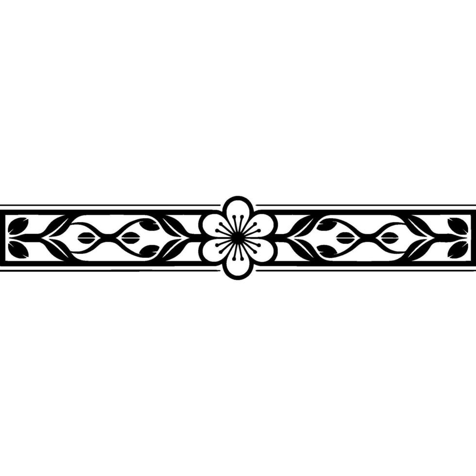 Elegant Floral Border, Vintage Element, alternate version 43 vector