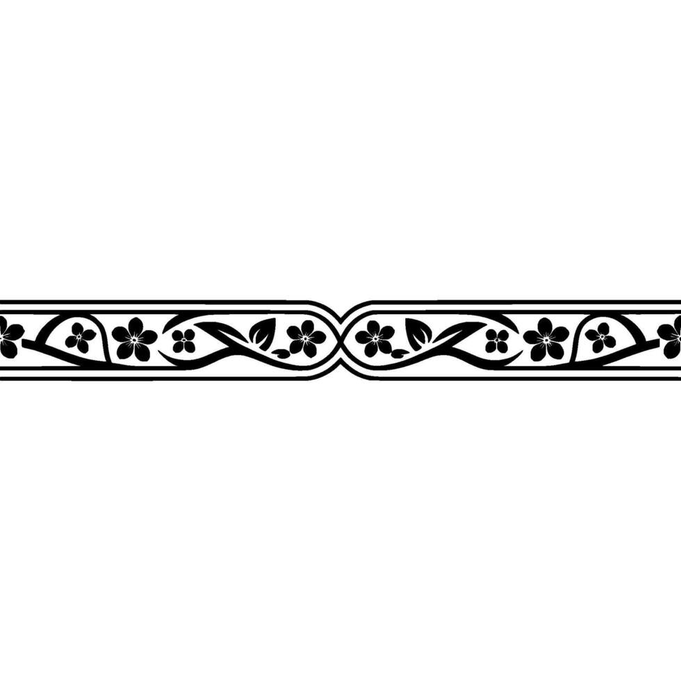 Elegant Floral Border, Vintage , Decorative Element, alternate version 272 vector