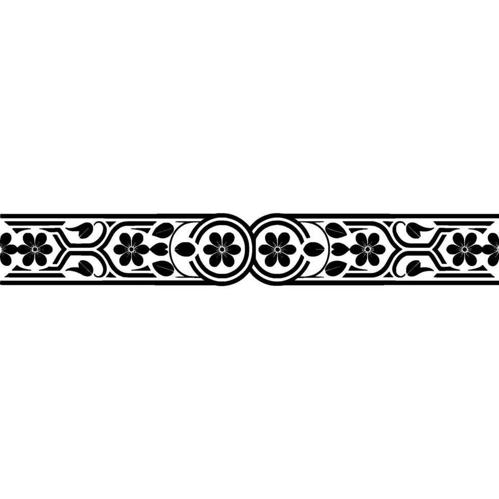 Elegant Floral Border, Vintage , Decorative Element, alternate version 274 vector