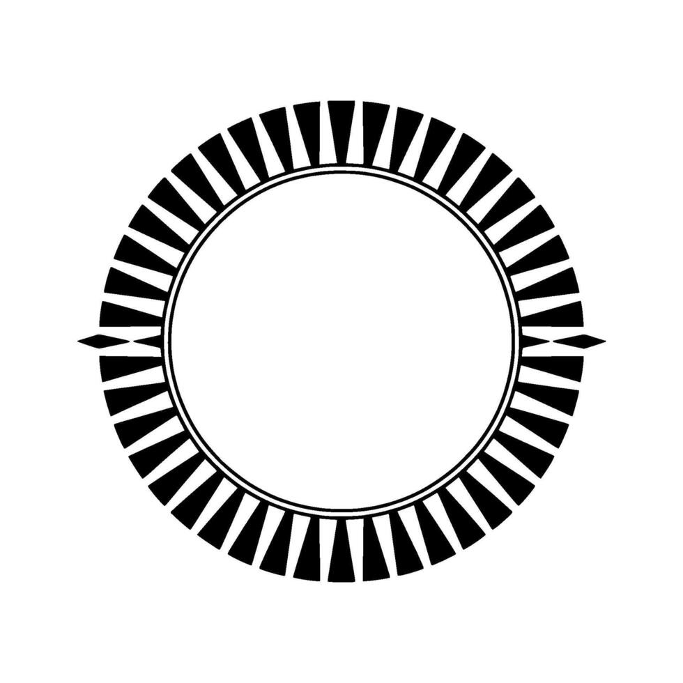 Minimalist Circular Emblem, Geometric Progression vector