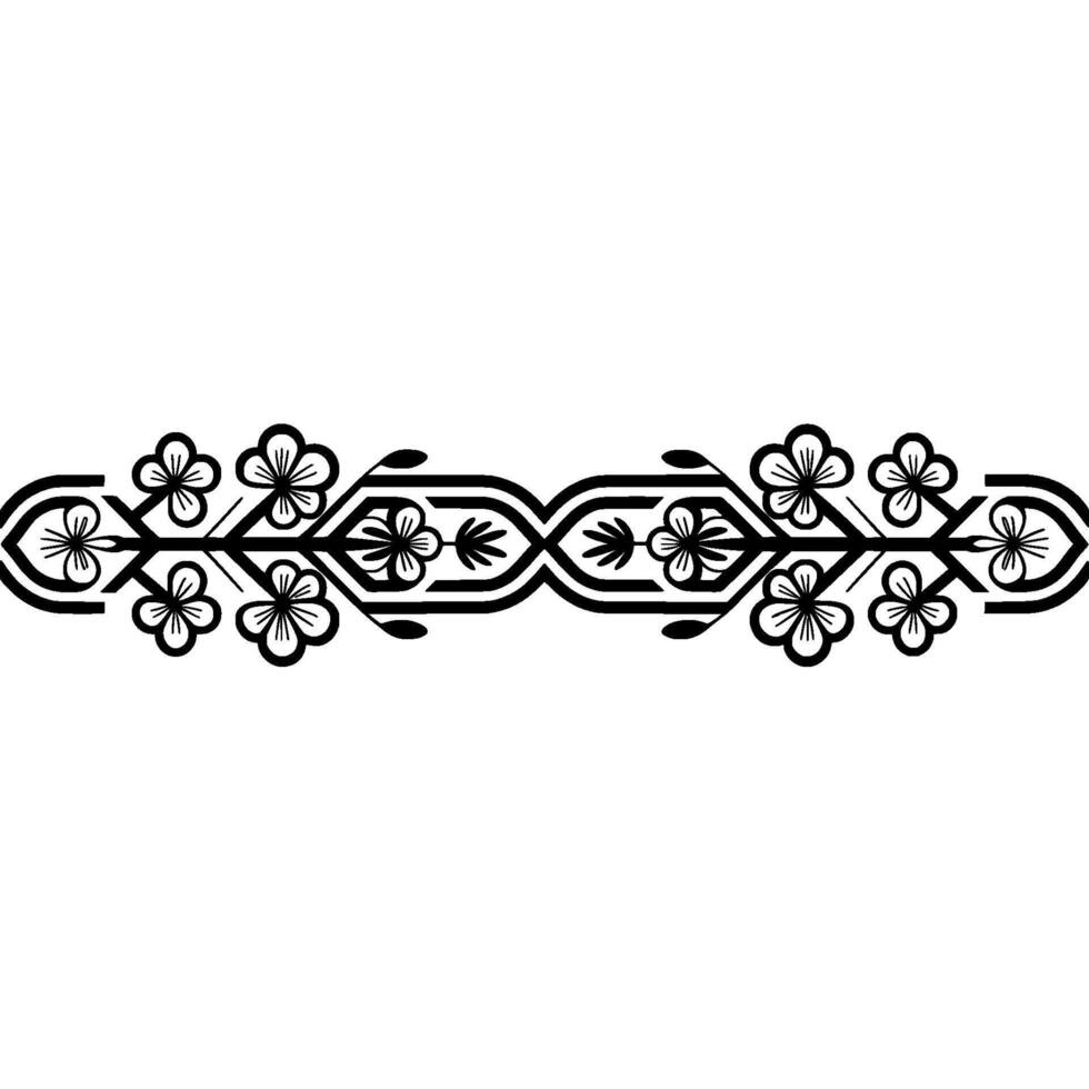 Elegant Floral Border, Vintage Element, alternate version 46 vector
