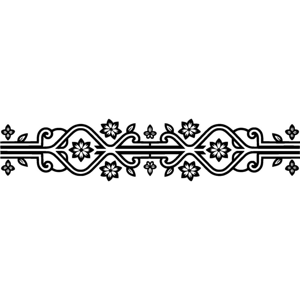 Elegant Floral Border, Vintage , Decorative Element, alternate version 278 vector