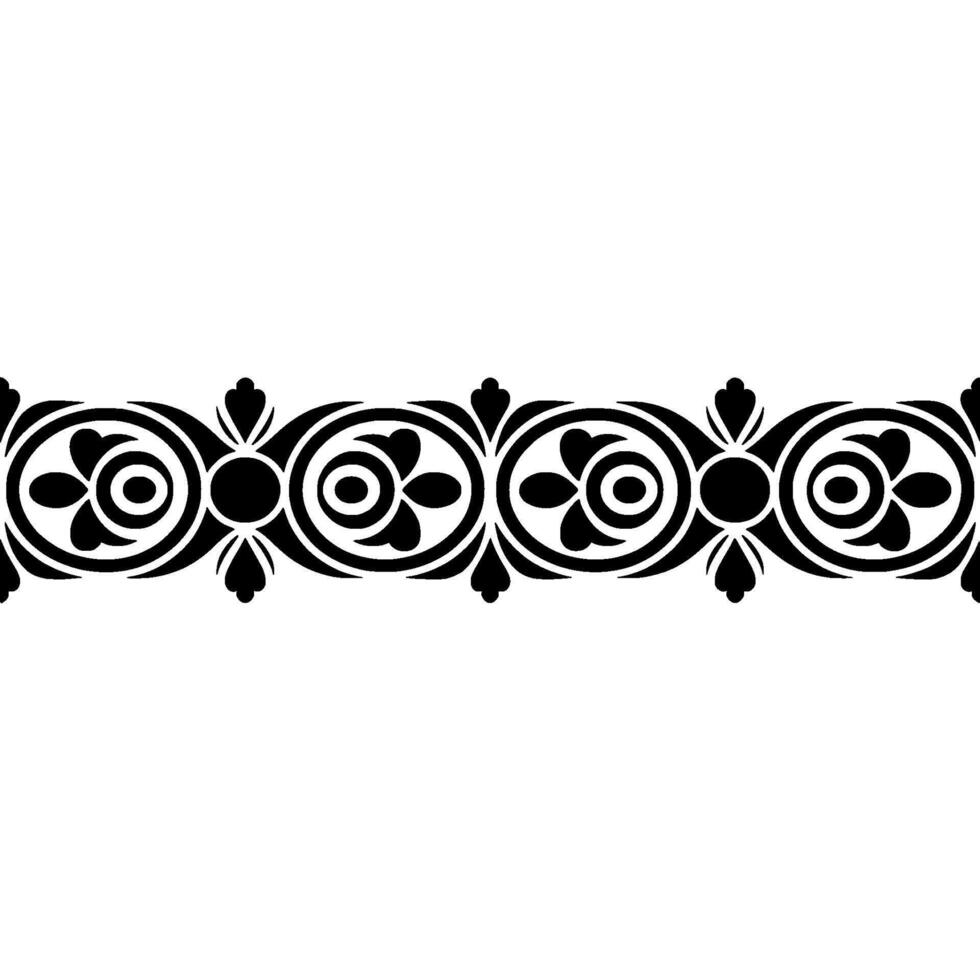 Elegant Floral Border, Vintage , Decorative Element, alternate version 280 vector