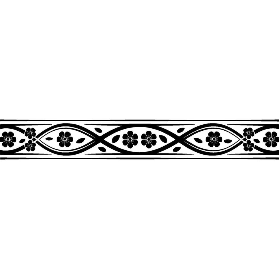 Elegant Floral Border, Vintage , Decorative Element, alternate version 281 vector