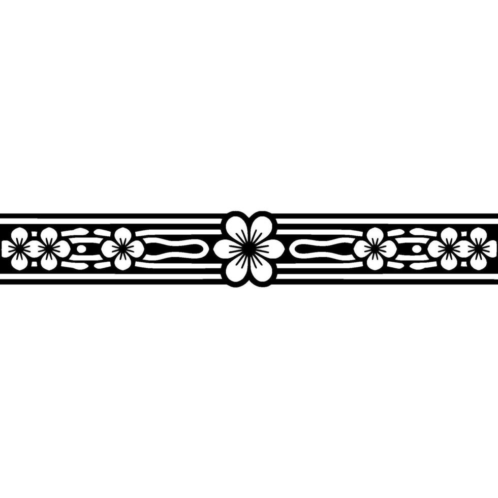 Elegant Floral Border, Vintage Element, alternate version 47 vector