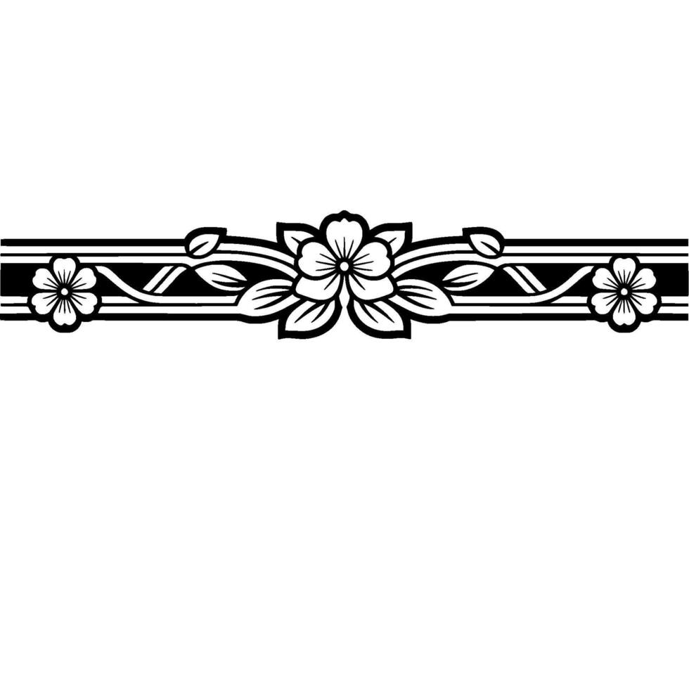 Elegant Floral Border, Vintage , Decorative Element, alternate version 283 vector