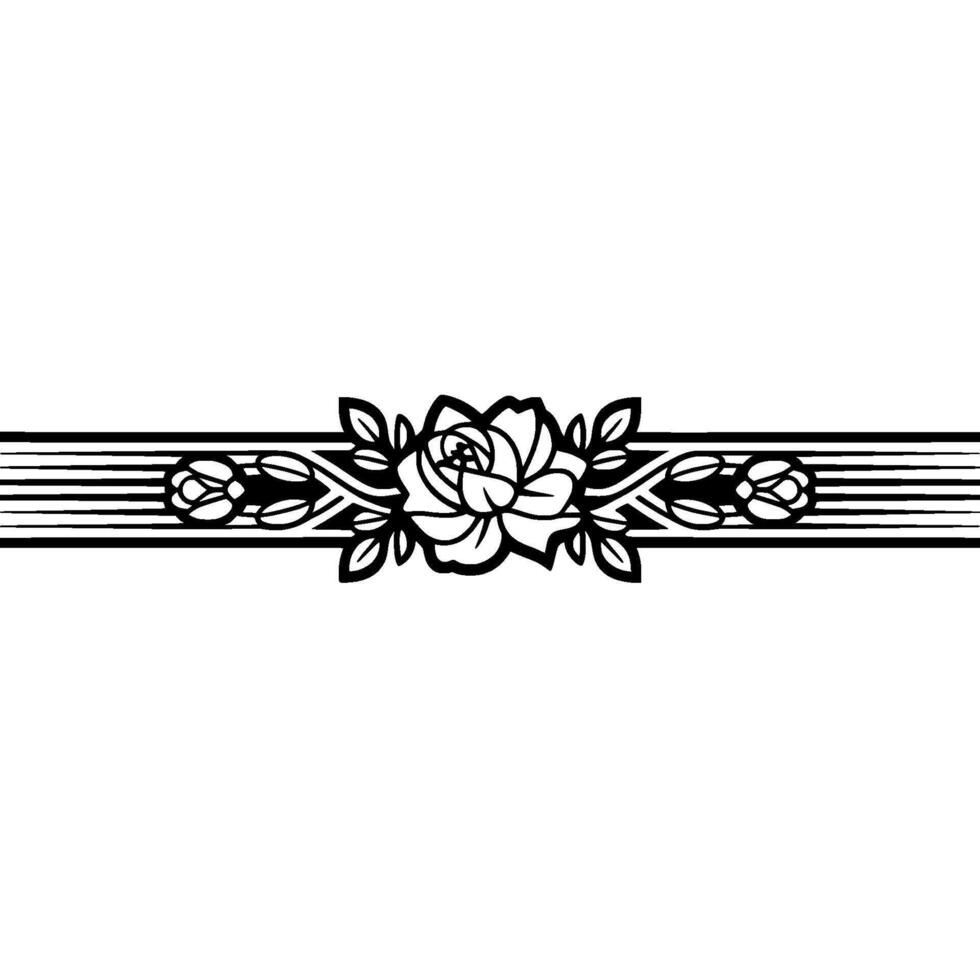 Elegant Floral Border, Vintage , Decorative Element, Arrangement vector