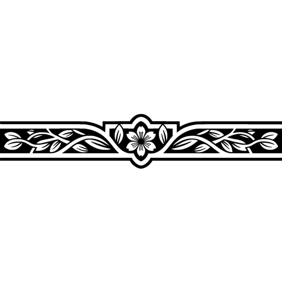 Elegant Floral Border, Vintage , Decorative Element, alternate version 286 vector