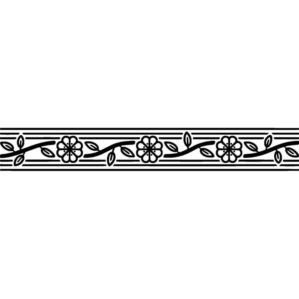 Elegant Floral Border, Vintage , Decorative Element, alternate version 287 vector