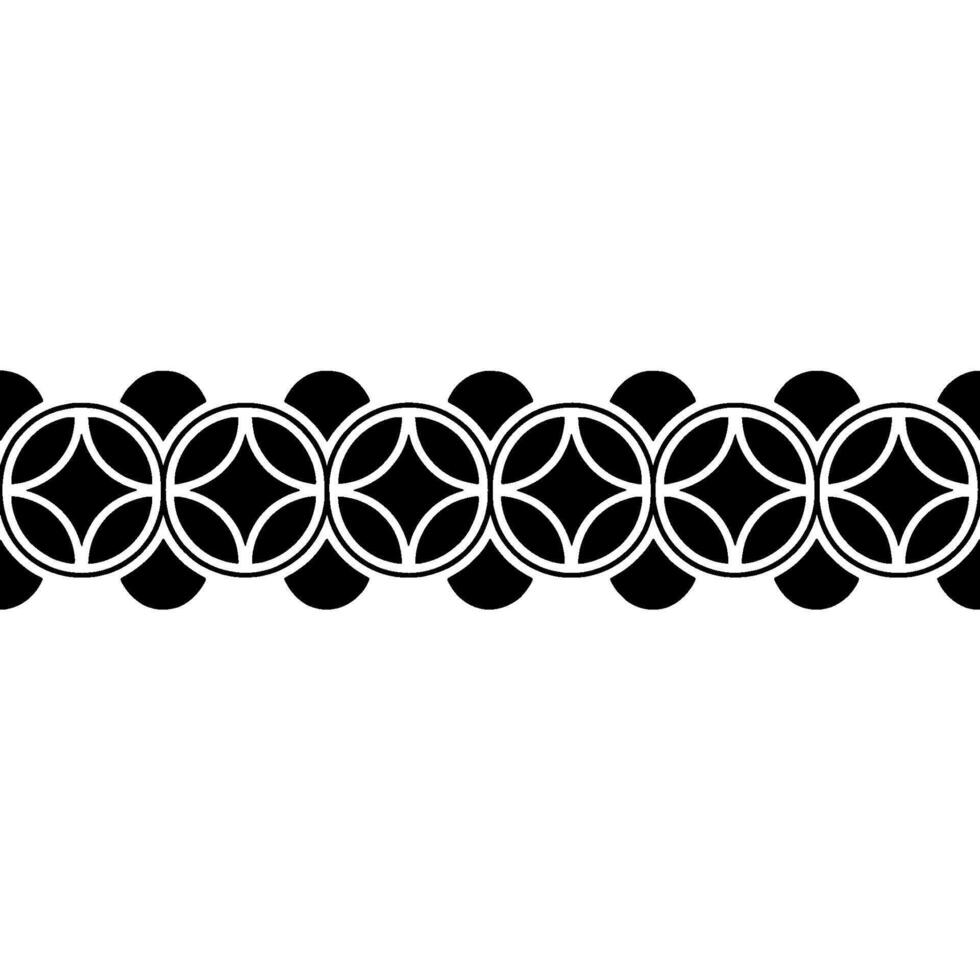 Geometric Japanese Border, Minimalist Pattern vector