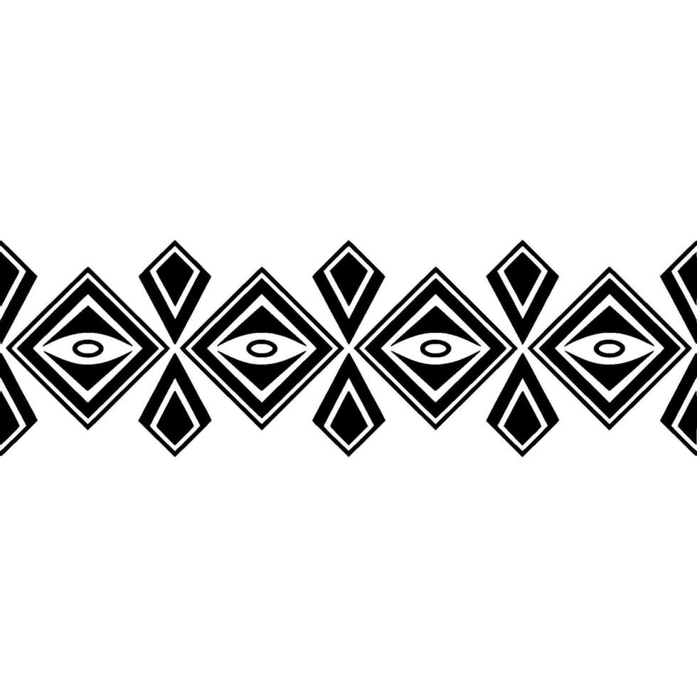 Geometric Tribal Border, Minimalist , Repeating Pattern vector