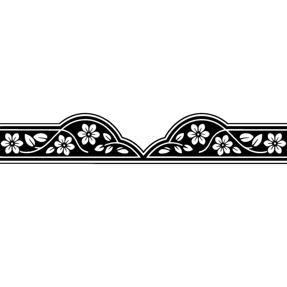 Elegant Floral Border, Vintage , Decorative Element, alternate version 292 vector