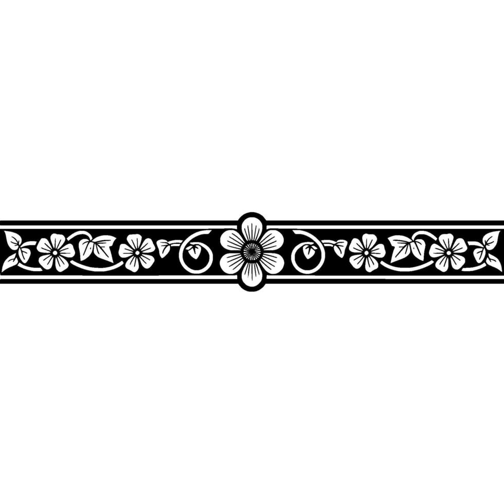 Elegant Floral Border, Vintage , Decorative Element, alternate version 293 vector